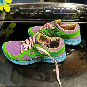 Nike Purple and Green Athletic Shoes